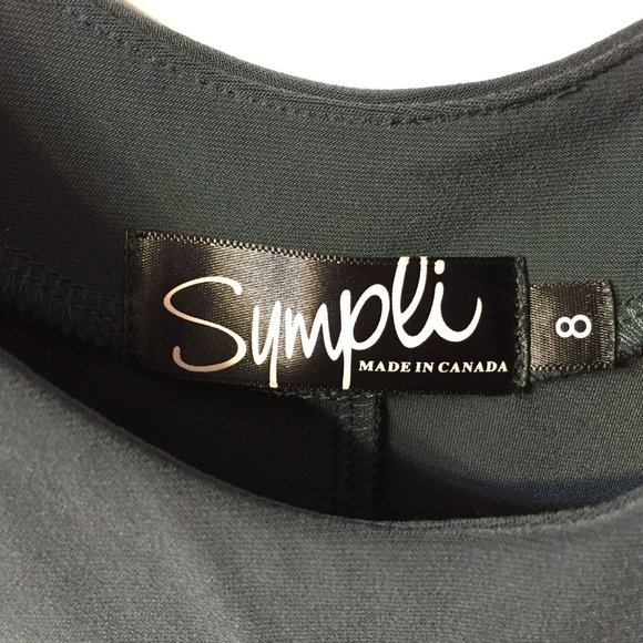 SYMPLI Social Sundress midi length Slate gray excellent condition! - Picture 2 of 4